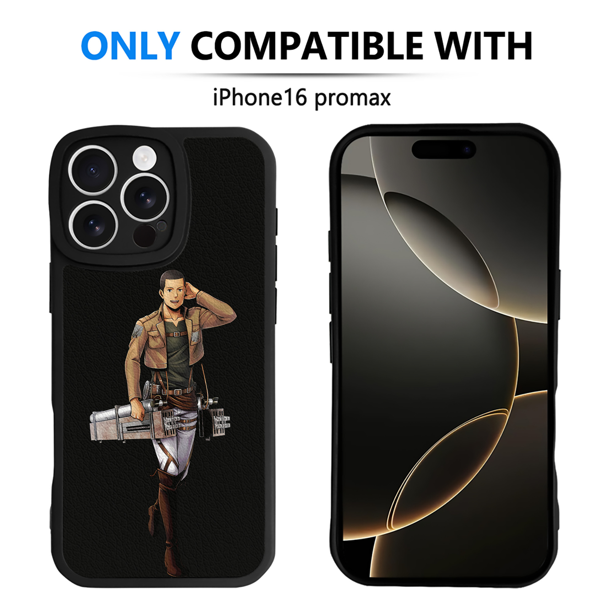 （画像用） 進撃の巨人 Attack on Titan 【iPhone 16シリーズ対応】シリコンスマホケース（レザー調） 材質：シリコン